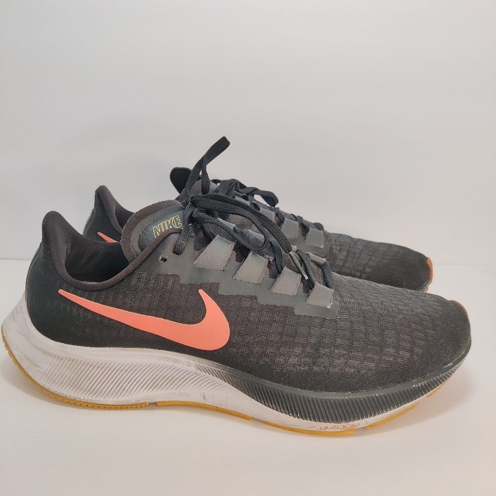 Nike Air Zoom Pegasus 37 Sneakers Running Shoes Black/Mango BQ9646-010 Men's 11